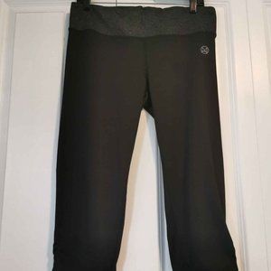 Ardene Black & Charcoal Capri Ruched Leggings